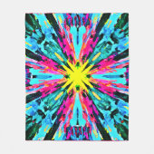 抽象芸術カラフルグローのパターン フリースブランケット (正面)