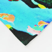 抽象芸術カラフルグローのパターン フリースブランケット (角)