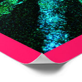 抽象芸術カラフルグローのパターン ポスター (角)