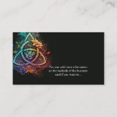 抽象芸術カラフルケルト・デシグ・アイリッシュ・ビジネス・カード 名刺 (裏面)