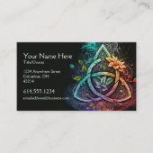 抽象芸術カラフルケルト・デシグ・アイリッシュ・ビジネス・カード 名刺 (正面)