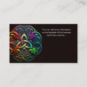 抽象芸術カラフルケルト・デシグ・アイリッシュ・ビジネス・カード 名刺 (裏面)