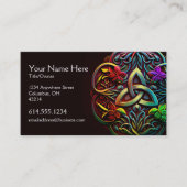 抽象芸術カラフルケルト・デシグ・アイリッシュ・ビジネス・カード 名刺 (正面)