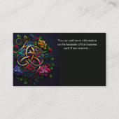 抽象芸術カラフルケルト・デシグ・アイリッシュ・ビジネス・カード 名刺 (裏面)