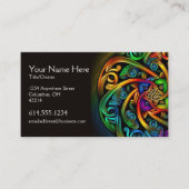 抽象芸術カラフルケルト・デシグ・アイリッシュ・ビジネス・カード 名刺 (正面)