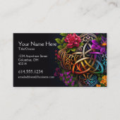 抽象芸術カラフルケルト・デシグ・アイリッシュ・ビジネス・カード 名刺 (正面)