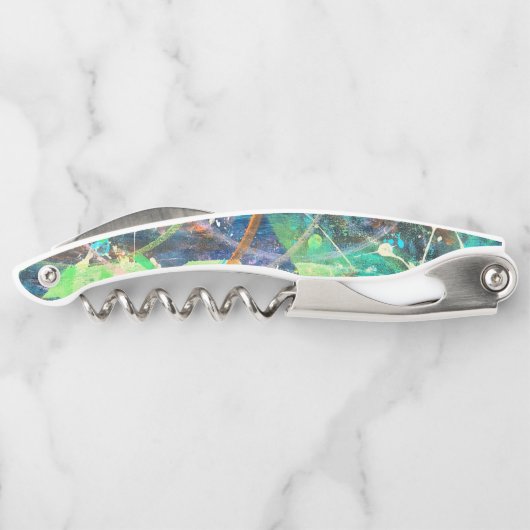 抽象芸術カラフルコルクねじ ソムリエナイフ (裏面)