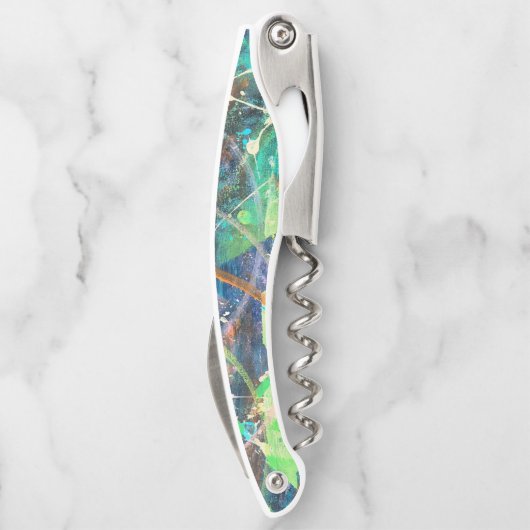 抽象芸術カラフルコルクねじ ソムリエナイフ (裏面)