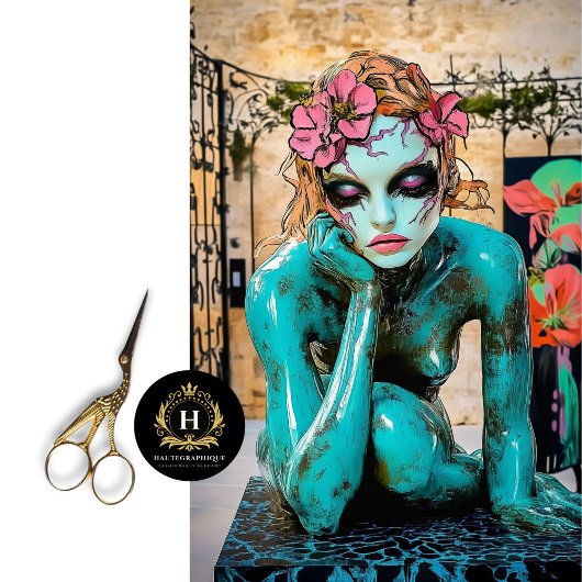 抽象芸術カラフルゴシックParis Gargoyle Decopage 薄葉紙