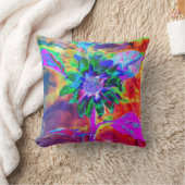 抽象芸術カラフルサイケデリックチャクラひまわり クッション (ブランケット)