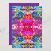 抽象芸術カラフルサイケデリックチャクラひまわり シーズンカード (正面/裏面)