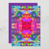 抽象芸術カラフルサイケデリックチャクラひまわり シーズンカード (正面/裏面)