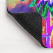 抽象芸術カラフルサイケデリックチャクラひまわり マウスパッド (コーナー)