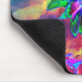 抽象芸術カラフルサイケデリックチャクラひまわり マウスパッド (コーナー)