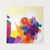 抽象芸術カラフルサル |アートワークモダン タペストリー (正面(横))