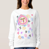 抽象芸術カラフルサンアートトゥ衣服 スウェットシャツ (正面)