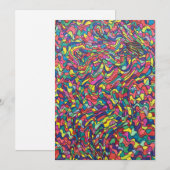 抽象芸術カラフルサンキューカード サンキューカード (正面/裏面)