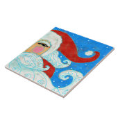 抽象芸術カラフルサンタクロース タイル (側面)