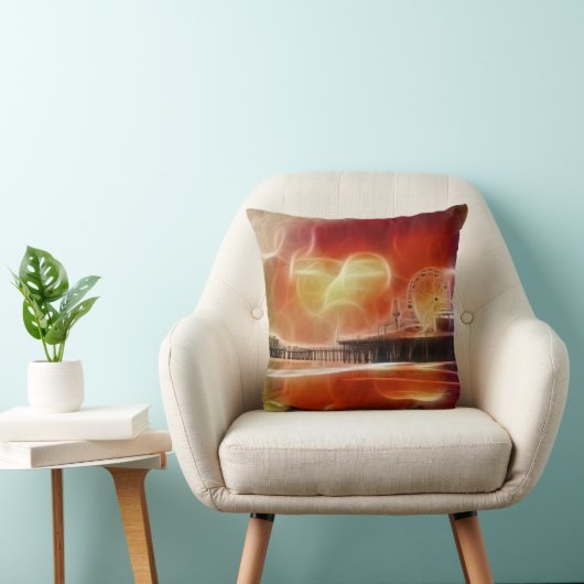 抽象芸術カラフルサンタモニカ埠頭 クッション (椅子)