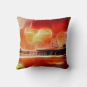 抽象芸術カラフルサンタモニカ埠頭 クッション (裏面)