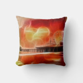 抽象芸術カラフルサンタモニカ埠頭 クッション (正面)