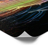 抽象芸術カラフルサンフランシスコのスカイラインポスター ポスター (角)