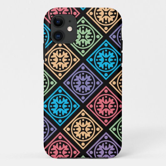 抽象芸術カラフルサークルと正方形の電話カバー Case-Mate iPhoneケース (裏面)