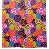 抽象芸術カラフルサークルシャワーカーテン シャワーカーテン (正面)