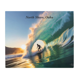 抽象芸術カラフルサーフィンバレルのカスタマイズ可能 メタルプリント