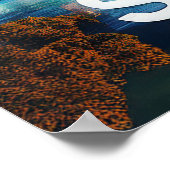 抽象芸術カラフルシドニーAustralia Skylineポスター ポスター (角)