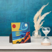 抽象芸術カラフルシースケープアート フォトプラーク (インサイチュ)