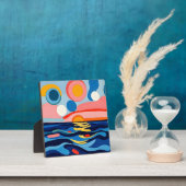 抽象芸術カラフルシースケープアート フォトプラーク (インサイチュ)