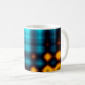 抽象芸術カラフルジオメトリの背景（パターン付き） コーヒーマグカップ (正面右)
