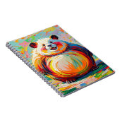 抽象芸術カラフルジャイアントベアパンダデザイン ノートブック (右側)