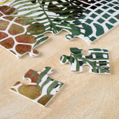 抽象芸術カラフルジャングル ジグソーパズル (側面)