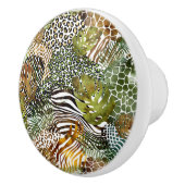 抽象芸術カラフルジャングル セラミックノブ (右)