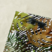 抽象芸術カラフルジャングル ビーチタオル (インサイチュ)