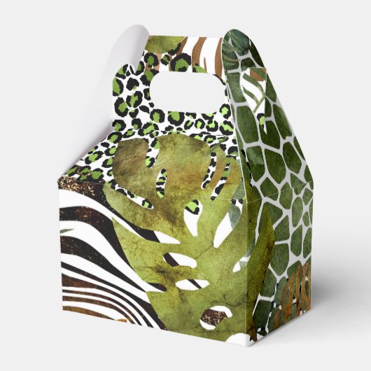 抽象芸術カラフルジャングル フェイバーボックス (正面サイド)