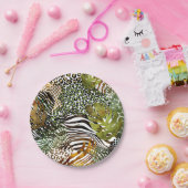 抽象芸術カラフルジャングル ペーパープレート (パーティー)