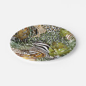 抽象芸術カラフルジャングル ペーパープレート (アングル)