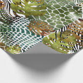 抽象芸術カラフルジャングル ラッピングペーパー (角)