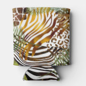 抽象芸術カラフルジャングル 缶クーラー (裏面)