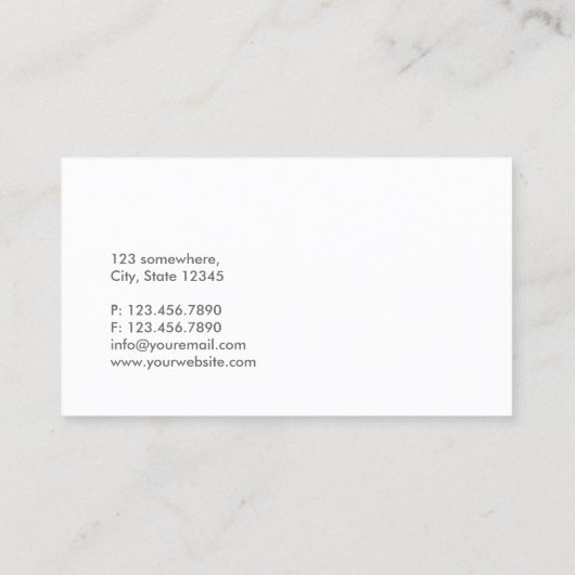 抽象芸術カラフルスイムインストラクター名刺 名刺 (裏面)