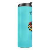 抽象芸術カラフルスカラブカブトムシ虫アクアブルー タンブラー (回転左)