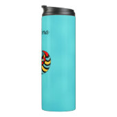 抽象芸術カラフルスカラブカブトムシ虫アクアブルー タンブラー (回転右)