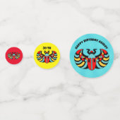 抽象芸術カラフルスカラブカブトムズハッピーバースデー コンフェッティ (正面)