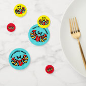 抽象芸術カラフルスカラブカブトムズハッピーバースデー コンフェッティ (グループ)