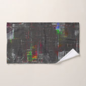 抽象芸術カラフルスケッチジュートの下の暗い夜 バスタオルセット (ハンドタオル)