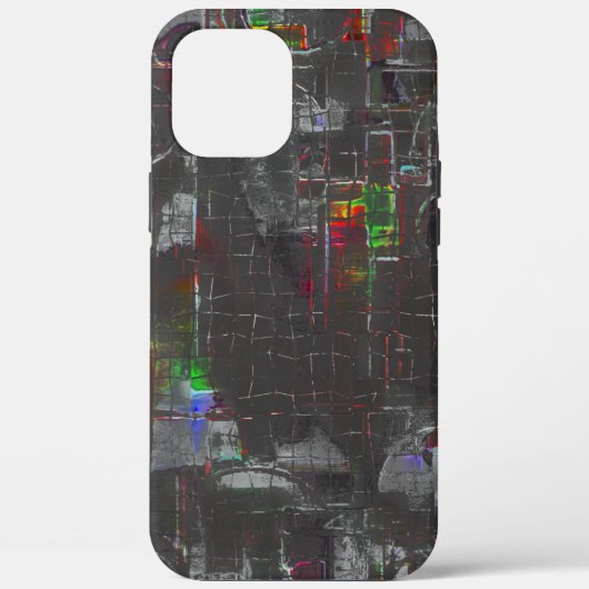 抽象芸術カラフルスケッチジュートの下の暗い夜 Case-Mate iPhoneケース (裏面)
