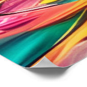 抽象芸術カラフルステンドグラスのポスター ポスター (角)